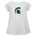 Michigan State Spartans Short Sleeve Youth Cotton Top White