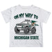 Michigan State Spartans Vive La Fete Monster Truck Boys Game Day White Short Sleeve Tee