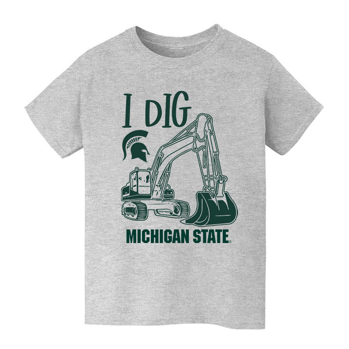 Michigan State Spartans Vive La Fete Excavator Heather Grey Cotton Short Sleeve Tee