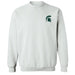 Michigan State Spartans Hand Sketched Vive La Fete Impressions Artwork White Crew Neck Sweatshirt for Women