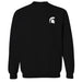 Michigan State Spartans Hand Sketched Vive La Fete Impressions Artwork Black Crew Neck Sweatshirt for Women