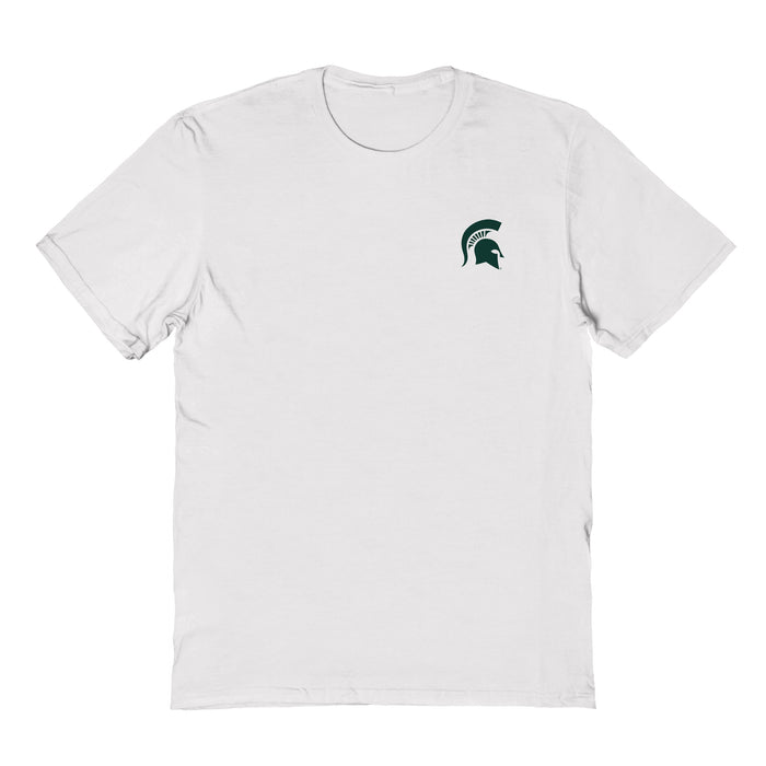 Michigan State Spartans Vive La Fete Impressions Artwork White Womens Cotton Tshirt