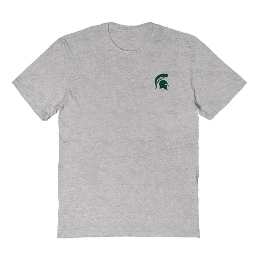 Michigan State Spartans Vive La Fete Impressions Artwork Grey Womens Cotton Tshirt
