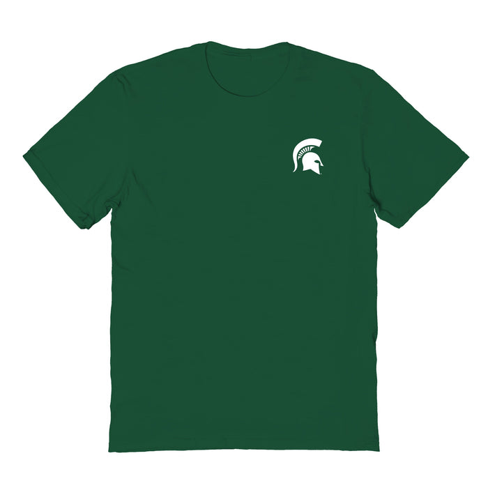 Michigan State Spartans Vive La Fete Impressions Artwork Green Womens Cotton Tshirt