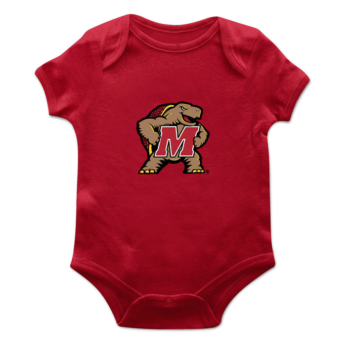 Maryland Terrapins Cotton Short Sleeve Bodysuit Red