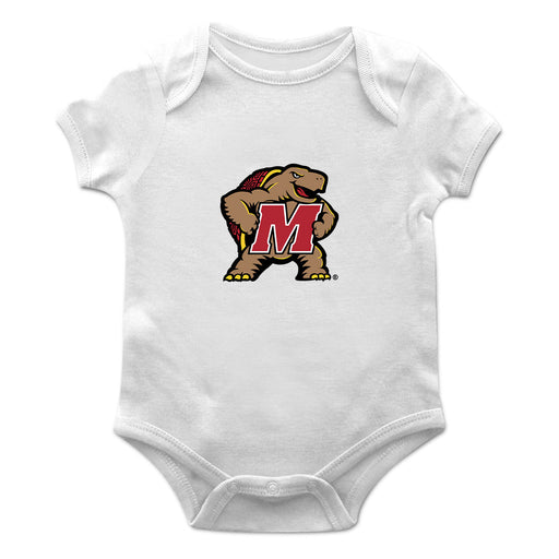 Maryland Terrapins Cotton Short Sleeve Bodysuit White