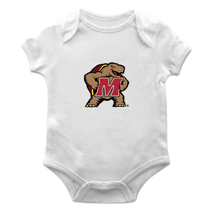 Maryland Terrapins Cotton Short Sleeve Bodysuit White