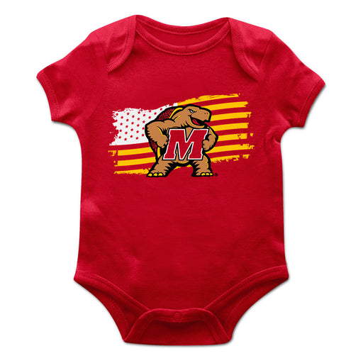 University of Maryland Terrapins Vive La Fete Infant Game Day Red Short Sleeve Bodysuit