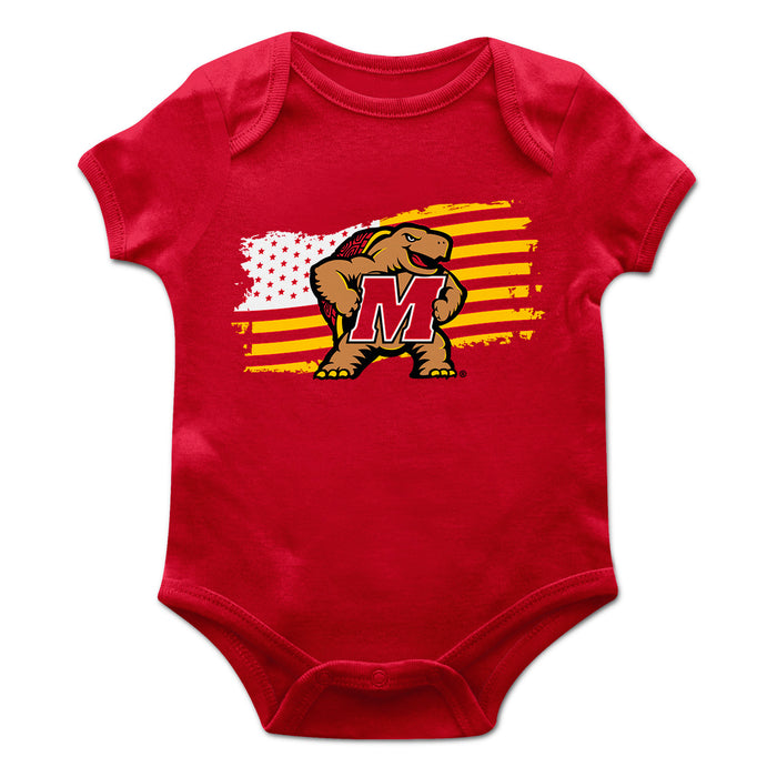 University of Maryland Terrapins Vive La Fete Infant Game Day Red Short Sleeve Bodysuit
