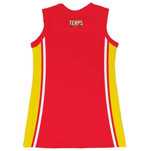 University of Maryland Terrapins Sleeveless Cheerleader A Line Dress Red - Vive La Fête - Online Apparel Store