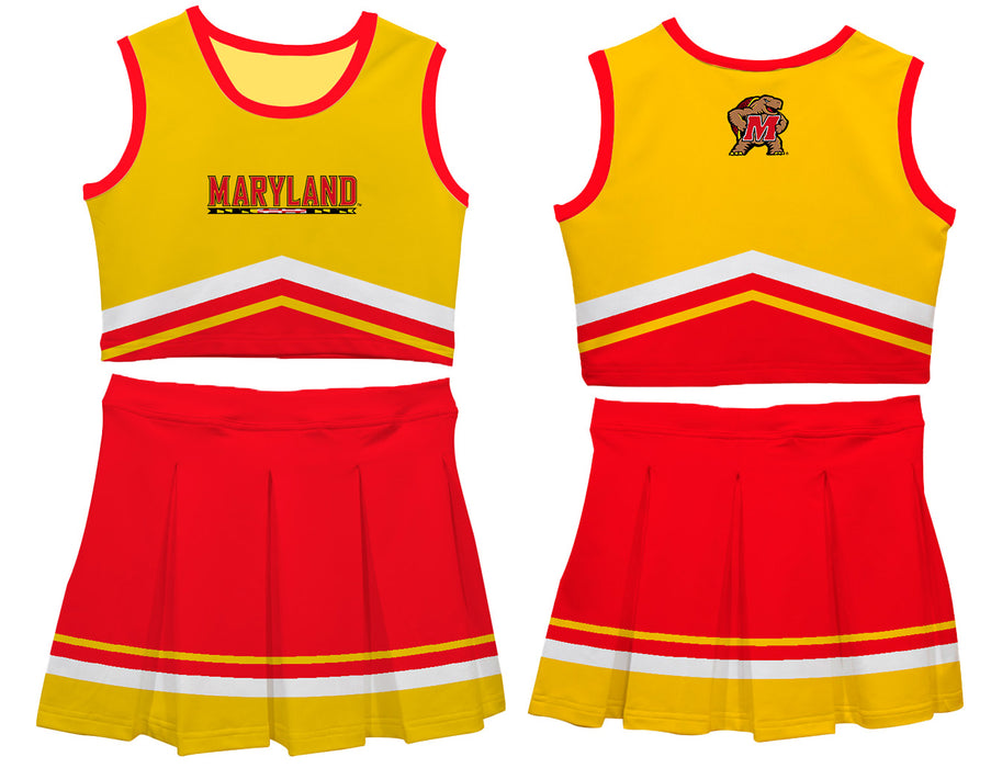 University of Maryland Terrapins Vive La Fete Game Day Gold and Red Sleeveless Chearleader Set - Vive La Fête - Online Apparel Store