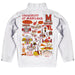 University of Maryland Terrapins Hand Sketched Vive La Fete Impressions Artwork White Boys Quarter Zip Pullover V1 - Vive La Fête - Online Apparel Store