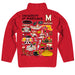 University of Maryland Terrapins Hand Sketched Vive La Fete Impressions Artwork Red Boys Quarter Zip Pullover V1 - Vive La Fête - Online Apparel Store