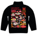 University of Maryland Terrapins Hand Sketched Vive La Fete Impressions Artwork Black Boys Quarter Zip Pullover V1 - Vive La Fête - Online Apparel Store
