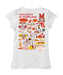University of Maryland Terrapins Hand Sketched Vive La Fete Impressions Artwork White Girls Cotton Short Sleeve Tee - Vive La Fête - Online Apparel Store
