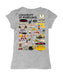 University of Maryland Terrapins Hand Sketched Vive La Fete Impressions Artwork Grey Girls Cotton Short Sleeve Tee - Vive La Fête - Online Apparel Store