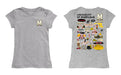University of Maryland Terrapins Hand Sketched Vive La Fete Impressions Artwork Grey Girls Cotton Short Sleeve Tee - Vive La Fête - Online Apparel Store