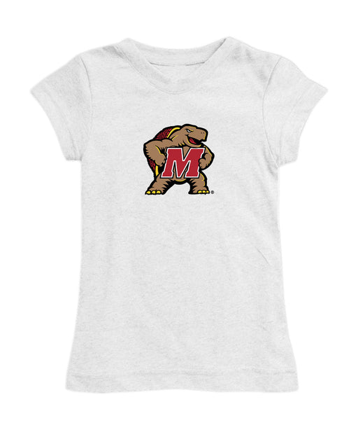 Maryland Terrapins Girl´s Fitted Cotton T-shirt White