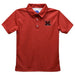 University of Maryland Terrapins Embroidered Red Short Sleeve Polo Box Shirt