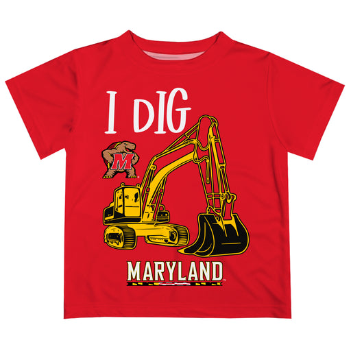University of Maryland Terrapins Vive La Fete Excavator Boys Game Day Red Short Sleeve Tee