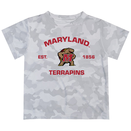 University of Maryland Terrapins T-Shirt CAMO Light Grey by Vive La Fete