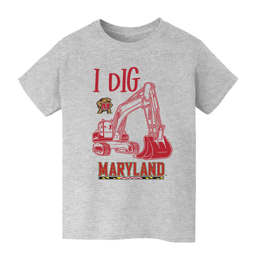 University of Maryland Terrapins Vive La Fete Excavator Heather Grey Cotton Short Sleeve Tee