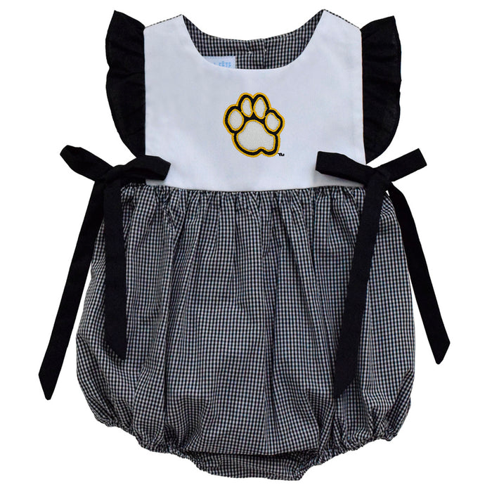 Maryland Baltimore County Retrievers Embroidered Black Gingham Girls Bubble