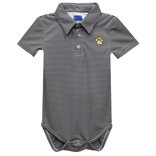 Maryland Baltimore County Retrievers Embroidered Black Stripe Knit Boys Polo Bodysuit