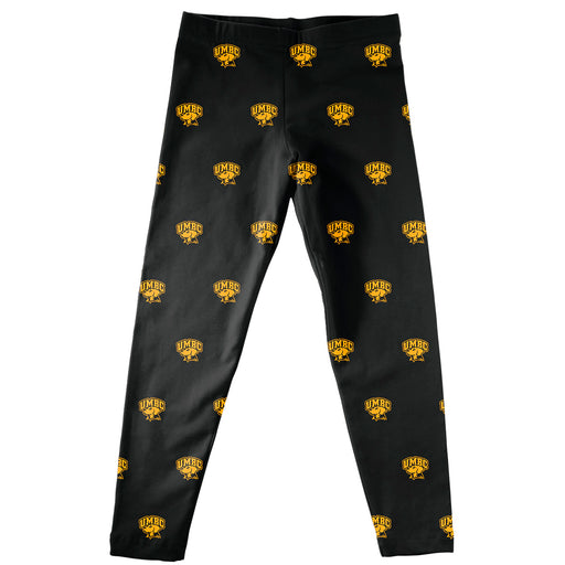 Maryland Baltimore County Retrievers Vive La Fete Girls All Over Logo Elastic Waist Classic Play Gold Leggings Tights