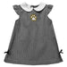 Maryland Baltimore County Retrievers Embroidered Black Gingham A Line Dress