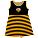 Maryland Baltimore County Retrievers Vive La Fete Girls Game Day Sleeveless Tank Dress Solid Black Logo Stripes on Skirt