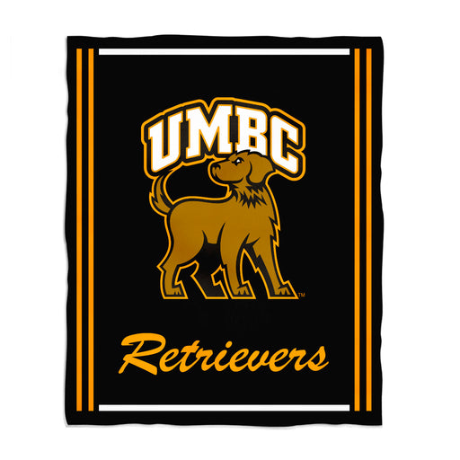 Maryland Baltimore County Retrievers Vive La Fete Kids Game Day Black Plush Soft Minky Blanket 36 x 48 Mascot