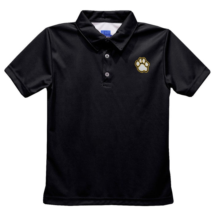 Maryland Baltimore County Retrievers Embroidered Black Short Sleeve Polo Box Shirt