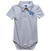 MTSU Blue Raiders Embroidered Gray Stripe Knit Boys Polo Bodysuit