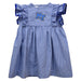 MTSU Blue Raiders Embroidered Royal Gingham Ruffle Dress - Vive La Fête - Online Apparel Store