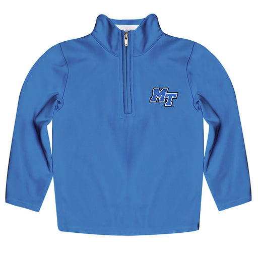 MTSU Blue Raiders Vive La Fete Game Day Solid Blue Quarter Zip Pullover Sleeves