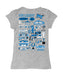 MTSU Blue Raiders Hand Sketched Vive La Fete Impressions Artwork Grey Girls Cotton Short Sleeve Tee - Vive La Fête - Online Apparel Store