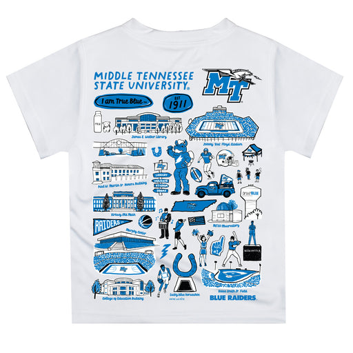 MTSU Blue Raiders Impressions Artwork T-Shirt - White - Vive La Fête - Online Apparel Store
