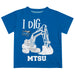 MTSU Blue Raiders Vive La Fete Excavator Boys Game Day Blue Short Sleeve Tee