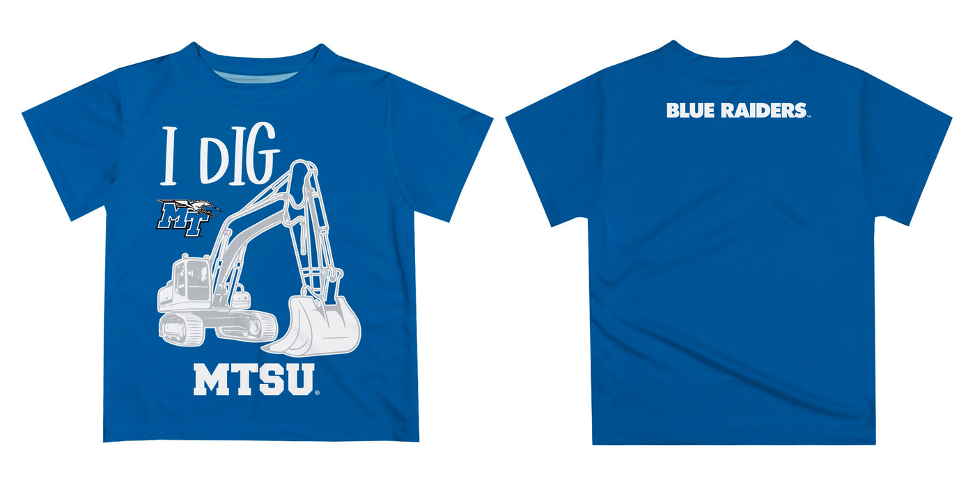 MTSU Blue Raiders Vive La Fete Excavator Boys Game Day Blue Short Sleeve Tee - Vive La Fête - Online Apparel Store