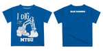 MTSU Blue Raiders Vive La Fete Excavator Boys Game Day Blue Short Sleeve Tee - Vive La Fête - Online Apparel Store