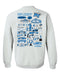 MTSU Blue Raiders Hand Sketched Artwork light Blue Crewneck Sweatshirt for Women - Vive La Fête - Online Apparel Store