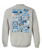 MTSU Blue Raiders Hand Sketched Artwork light Blue Crewneck Sweatshirt for Women - Vive La Fête - Online Apparel Store