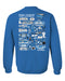 MTSU Blue Raiders Hand Sketched Artwork light Blue Crewneck Sweatshirt for Women - Vive La Fête - Online Apparel Store