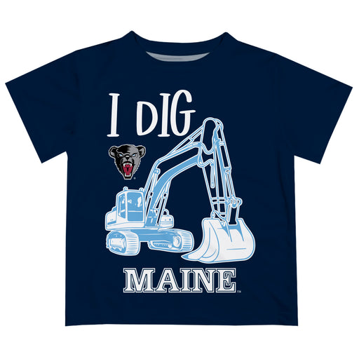Maine Black Bears Vive La Fete Excavator Boys Game Day Dark Blue Short Sleeve Tee