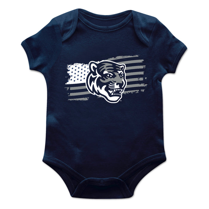 Memphis Tigers Vive La Fete Infant Game Day Navy Short Sleeve Bodysuit