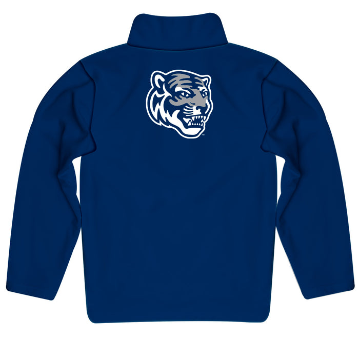Memphis Tigers Vive La Fete Game Day Solid Blue Quarter Zip Pullover Sleeves - Vive La Fête - Online Apparel Store