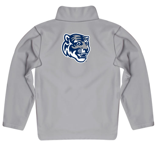 Memphis Tigers Vive La Fete Game Day Solid Gray Quarter Zip Pullover Sleeves - Vive La Fête - Online Apparel Store