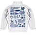 Memphis Tigers Hand Sketched Vive La Fete Impressions Artwork  White Boys Quarter Zip Pullover V1 - Vive La Fête - Online Apparel Store