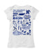 Memphis Tigers Hand Sketched Vive La Fete Impressions Artwork White Girls Cotton Short Sleeve Tee - Vive La Fête - Online Apparel Store